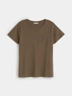 Encuentro Moda CAMISETA FLOR BRILLANTE
