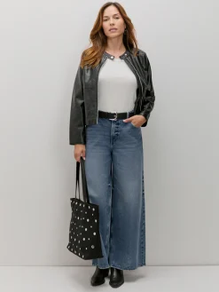 Encuentro Moda CAZADORA EFECTO PIEL CUELLO MAO