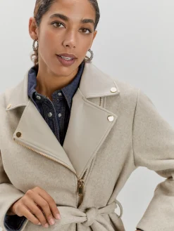 Encuentro Moda CHAQUETA LARGA CINTURÓN