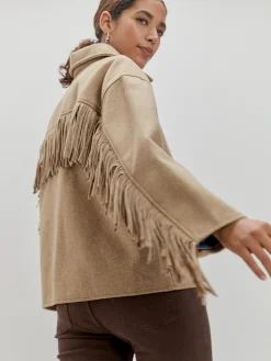 Encuentro Moda CHAQUETA LARGA FLECOS