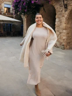 Encuentro Moda VESTIDO LANOSO PLISADO